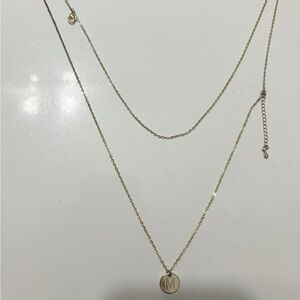 M initial layered necklace
only issue is that there is a knot i couldn’t get out